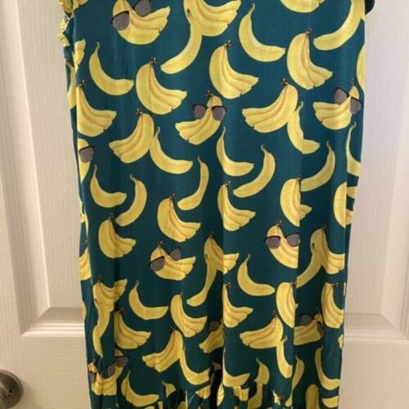 Posh Peanut Ruffled Cap Sleeve Hi Low Dress Bananas Bamboo Girls Size 9 NWT - Picture 3 of 10